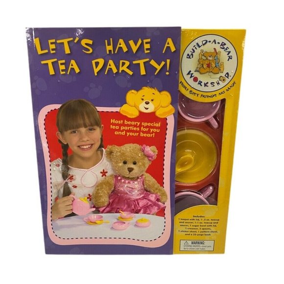 Build-A-Bear Let's Have A Tea Party! Book & Tea set! BRAND NEW! - Picture 1 of 3